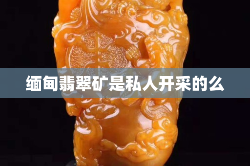 緬甸翡翠礦是私人開采的么
