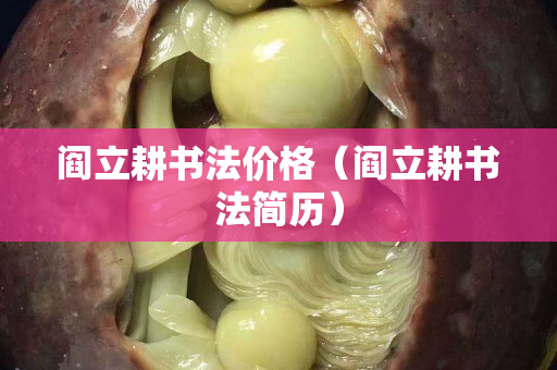 閻立耕書法價格（閻立耕書法簡歷）