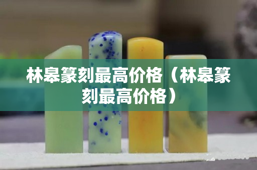 林皋篆刻最高價格（林皋篆刻最高價格）