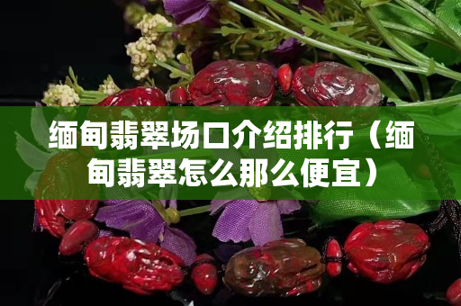 緬甸翡翠場口介紹排行（緬甸翡翠怎么那么便宜）