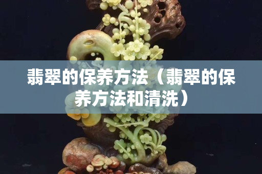 翡翠的保養方法（翡翠的保養方法和清洗）