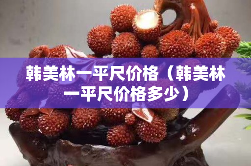 韓美林一平尺價格（韓美林一平尺價格多少）