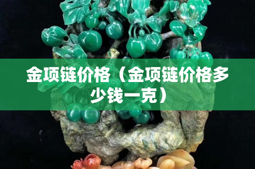 金項鏈價格（金項鏈價格多少錢一克）