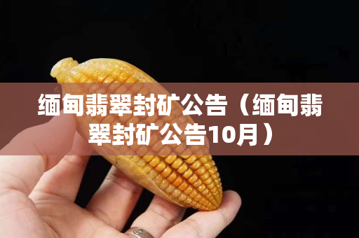 緬甸翡翠封礦公告（緬甸翡翠封礦公告10月）
