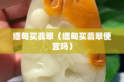 緬甸買翡翠（緬甸買翡翠便宜嗎）