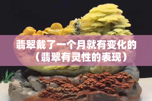 翡翠戴了一個月就有變化的（翡翠有靈性的表現）