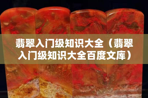翡翠入門級知識大全（翡翠入門級知識大全百度文庫）