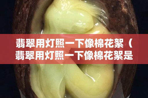 翡翠用燈照一下像棉花絮（翡翠用燈照一下像棉花絮是正品嗎）