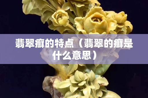 翡翠癬的特點（翡翠的癬是什么意思）