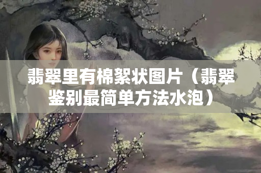 翡翠里有棉絮狀圖片（翡翠鑒別最簡單方法水泡）