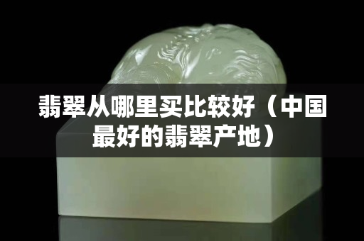 翡翠從哪里買比較好（中國最好的翡翠產地）