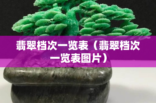翡翠檔次一覽表（翡翠檔次一覽表圖片）