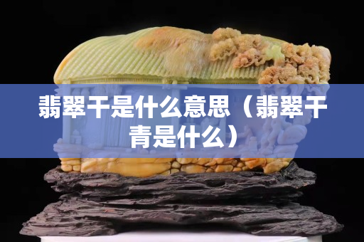 翡翠干是什么意思（翡翠干青是什么）