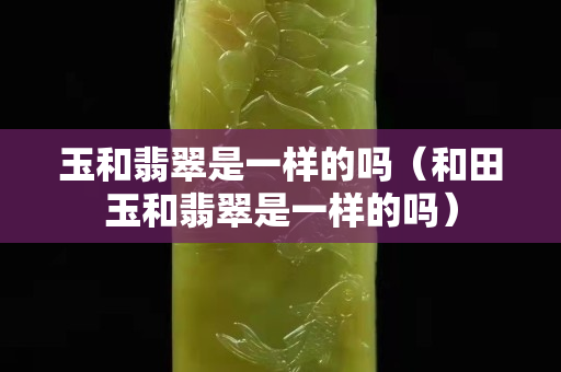 玉和翡翠是一樣的嗎（和田玉和翡翠是一樣的嗎）