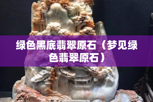 綠色黑底翡翠原石（夢見綠色翡翠原石）