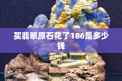 買翡翠原石花了186是多少錢