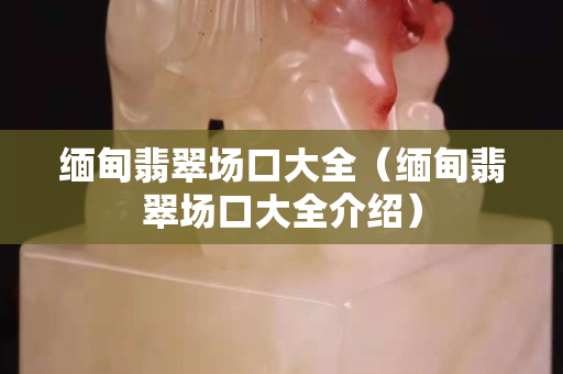 緬甸翡翠場口大全（緬甸翡翠場口大全介紹）